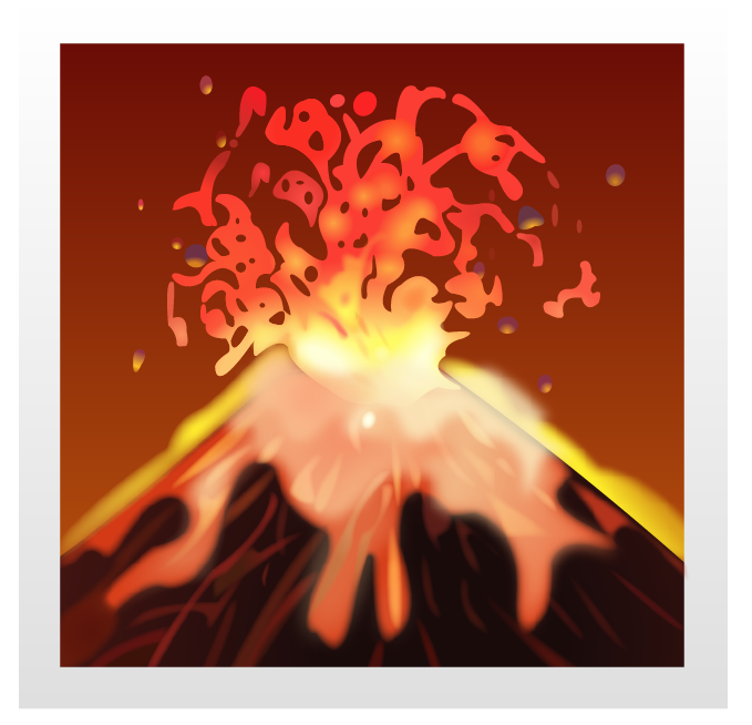 Volcano Emoji Free Icon HQ Icon