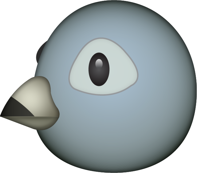 Grey Bird Emoji Free Icon HQ Icon