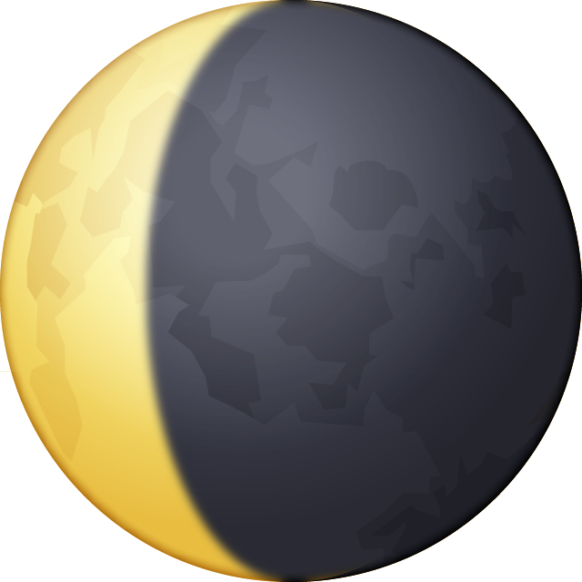 Waning Crescent Moon Emoji Free Icon HQ Icon