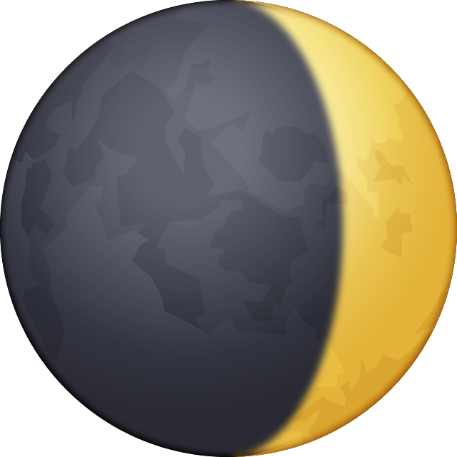 Waxing Crescent Moon Emoji Free Icon HQ Icon