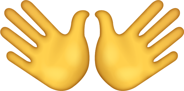 Wide Open Hands Sign Emoji Icon Free Icon HQ Icon