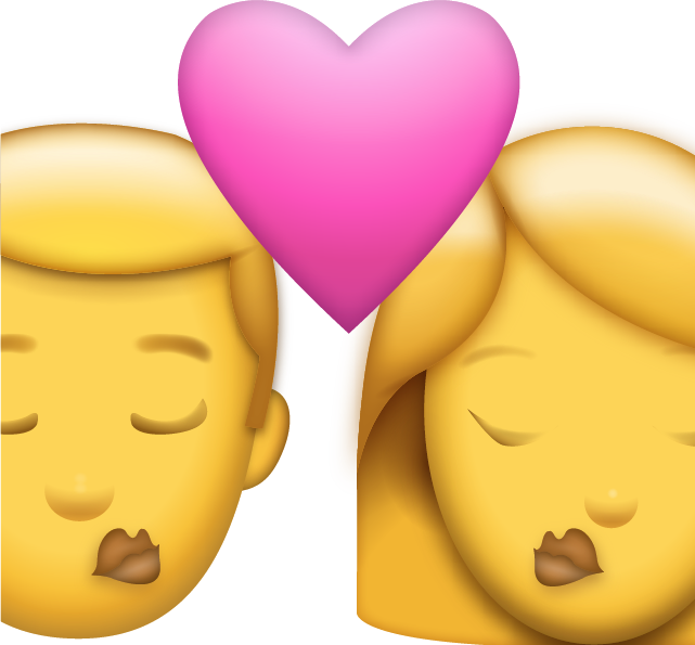 Couple Kiss Emoji Free Icon HQ Icon