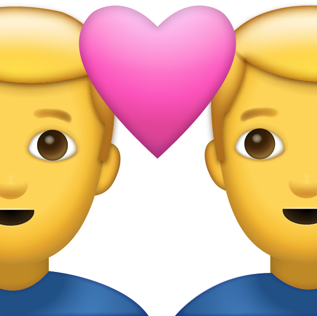 Two Men With Heart Emoji Free Photo Icon Icon