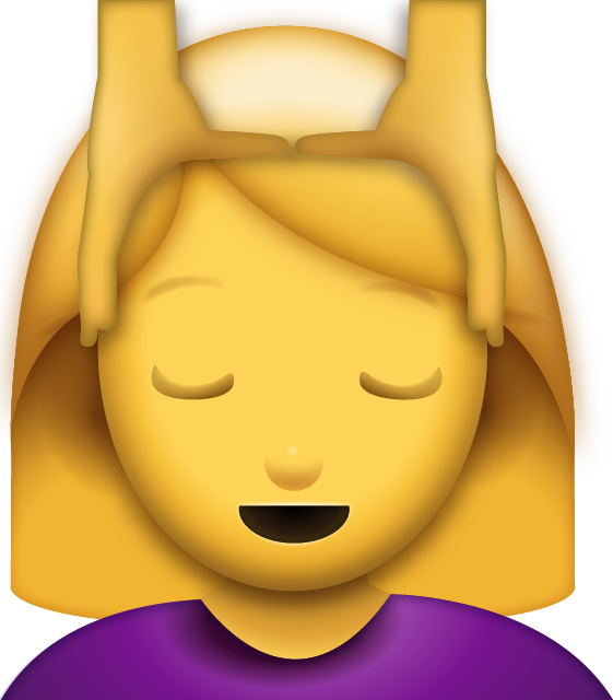 Girl Getting Massage Emoji Icon Free Photo Icon