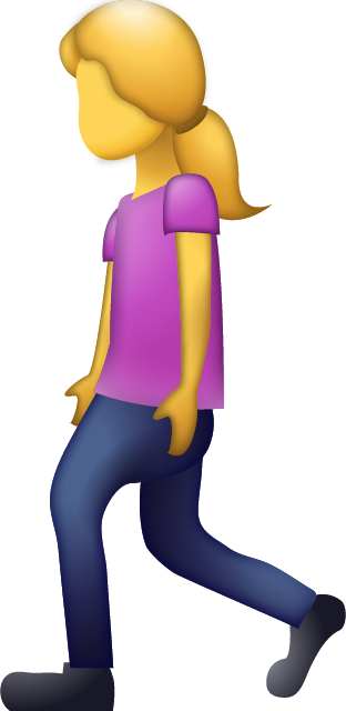 Girl Walking Emoji Free Icon HQ Icon