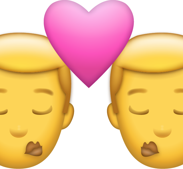 Gay Men Kiss Emoji Free Photo Icon Icon