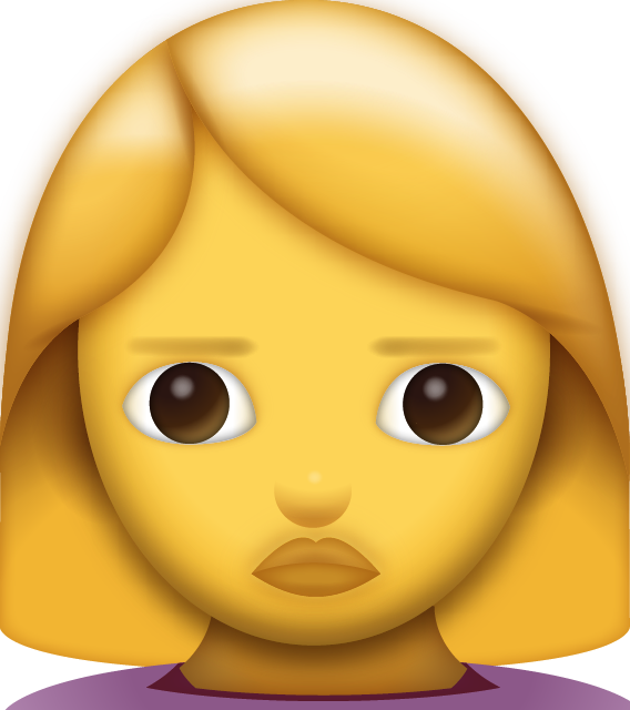 Woman Frowning Emoji Icon File HD Icon