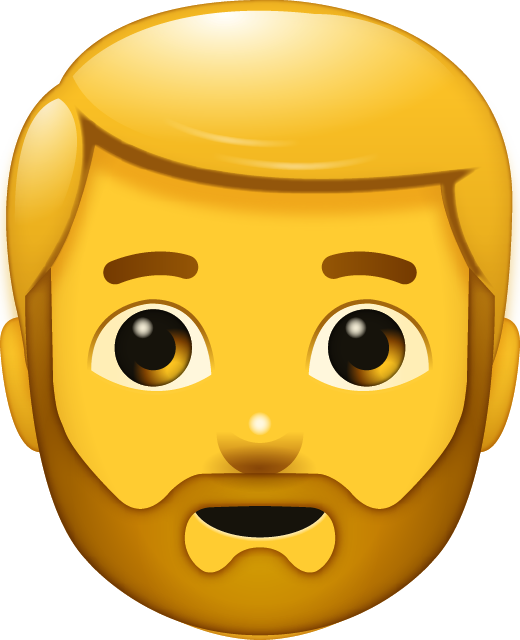 Beard Man Emoji Free Icon HQ Icon