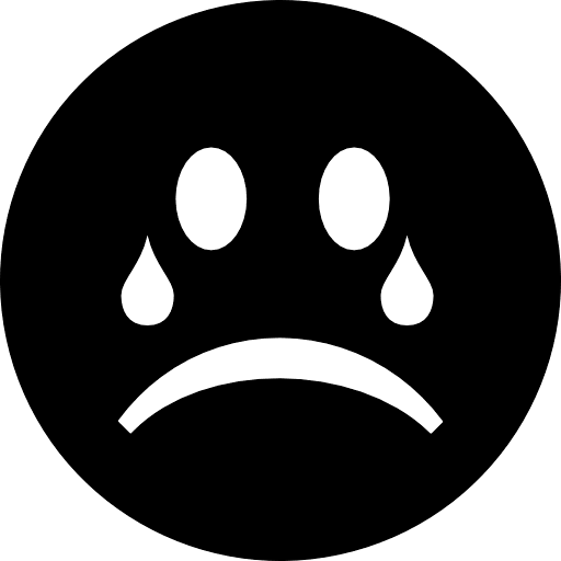 Emoji Cry Black Icon