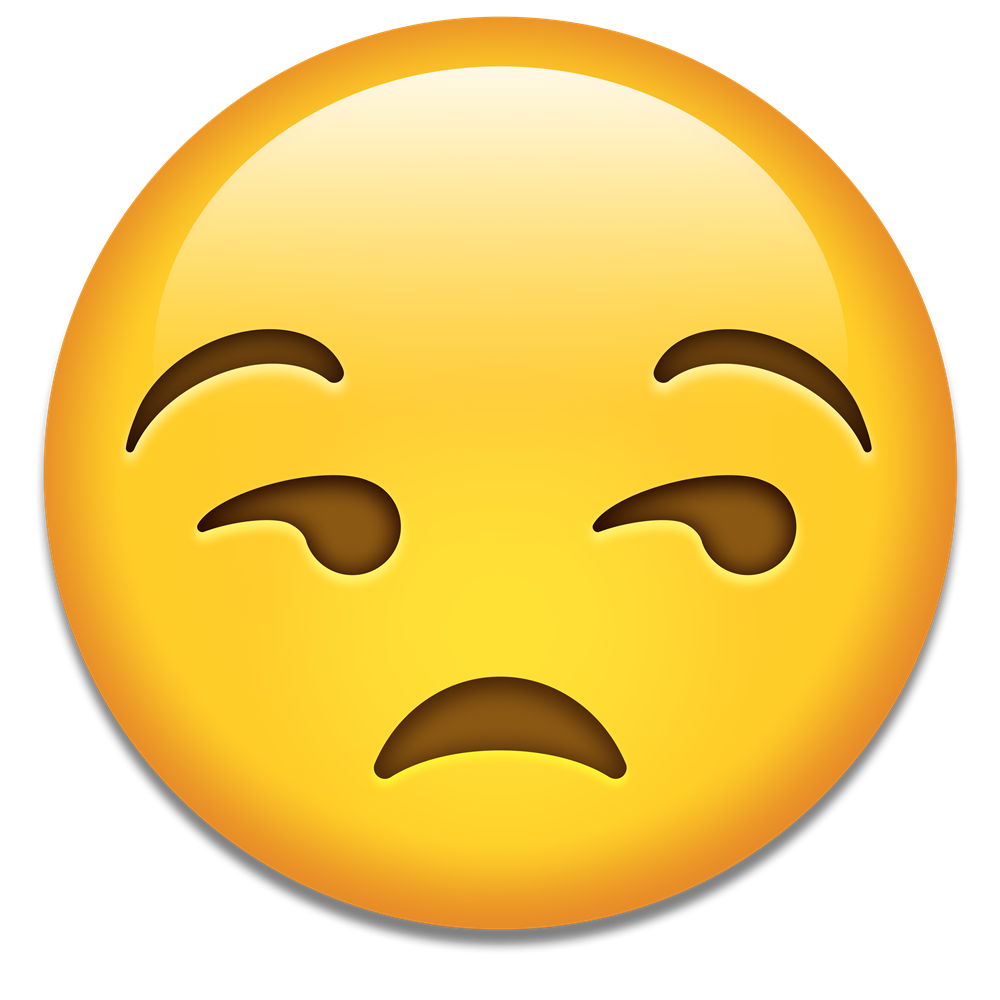 Emoticon Face Unamused Emoji PNG Free Photo Icon