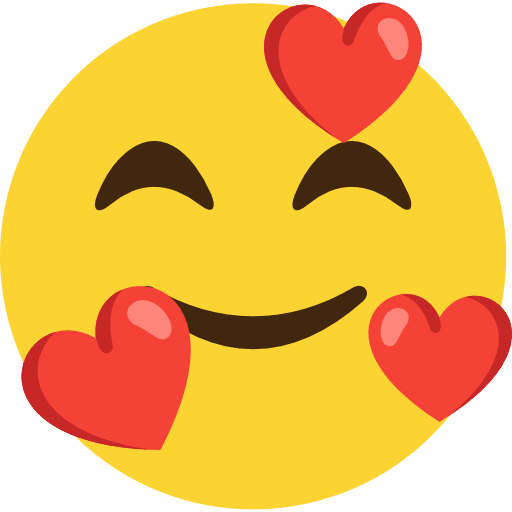 Smiling Face With Hearts Emoji Icon