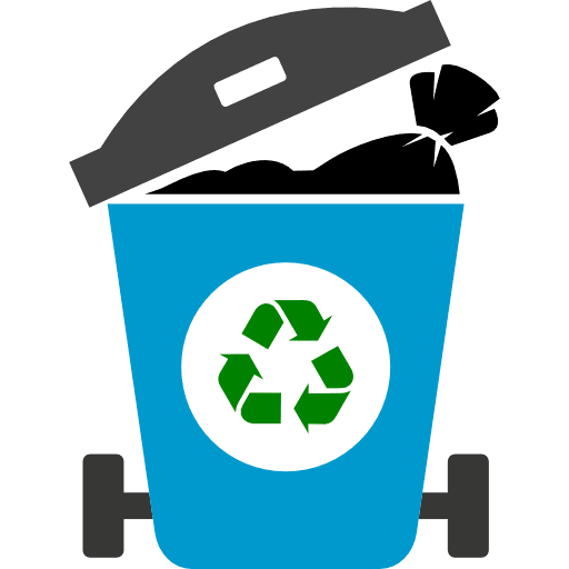 Recycle Trash Bin Open Icon