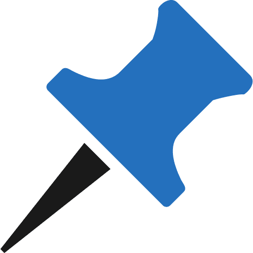 Push Pin Blue Icon