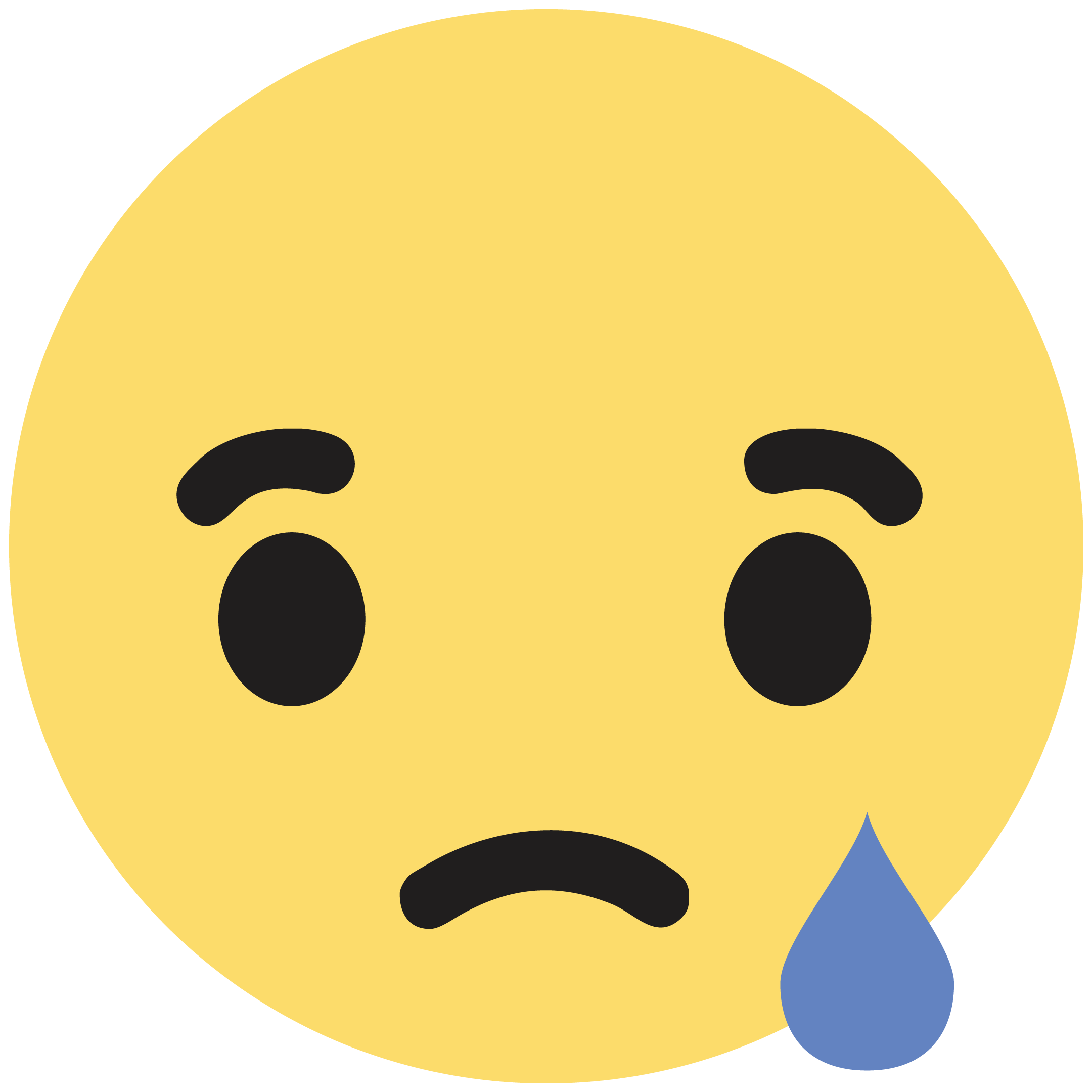 Emoticon Like Button Face Sadness Facebook Emoji Icon