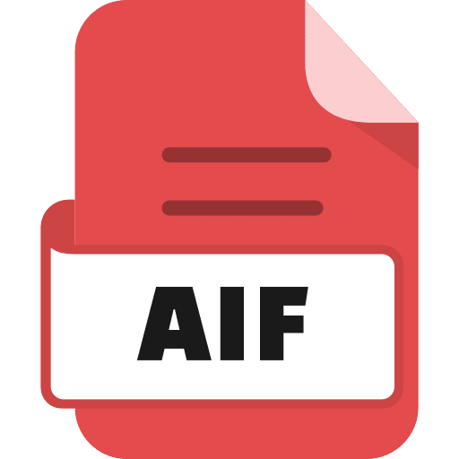 File Aif Color Red Icon