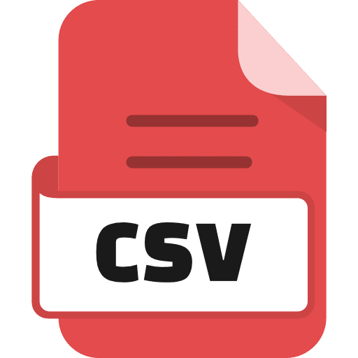 File Csv Color Red Icon