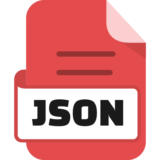 File Json Color Red Icon