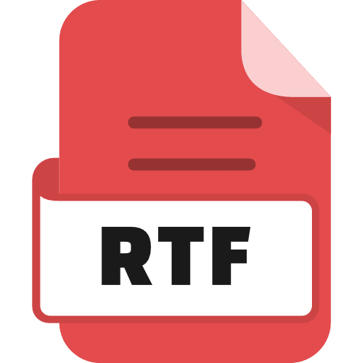 File Rtf Color Red Icon