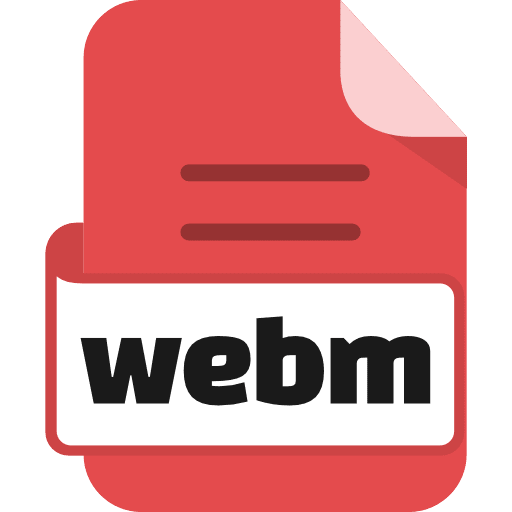 File Webm Color Red Icon