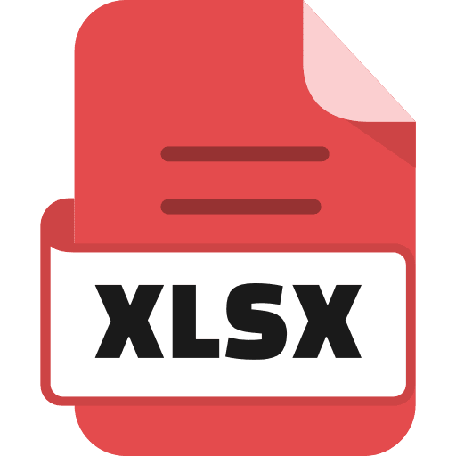 File Xlsx Color Red Icon