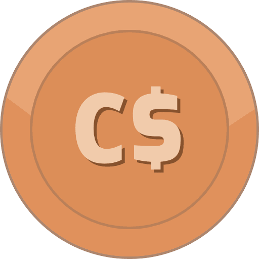 Bronze Coin Canadian Dollar Icon