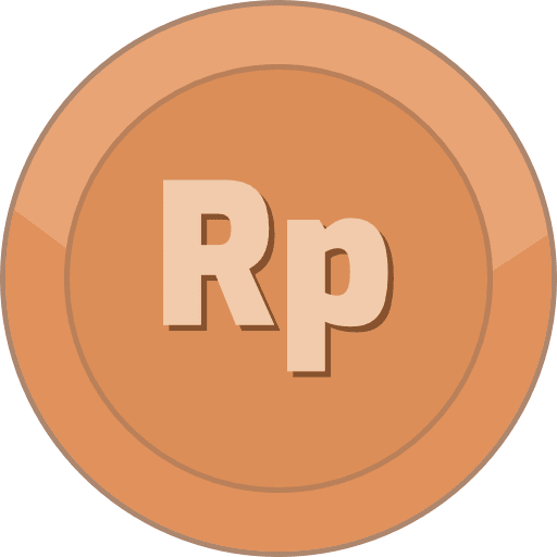 Bronze Coin Indonesian Rupiah Icon