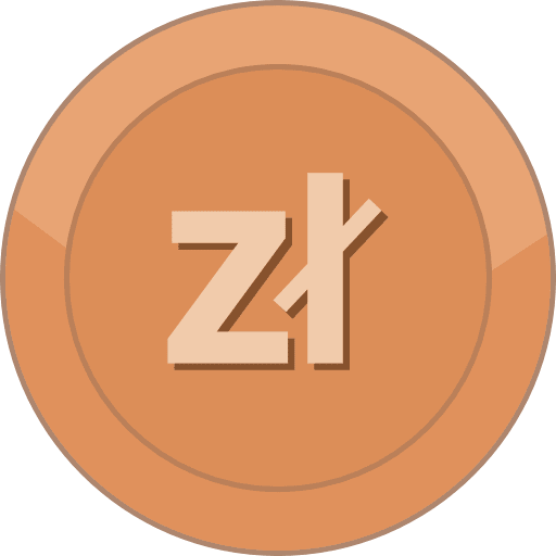 Bronze Coin Poland Zloty Icon