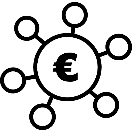 Euro Distribute Money Icon