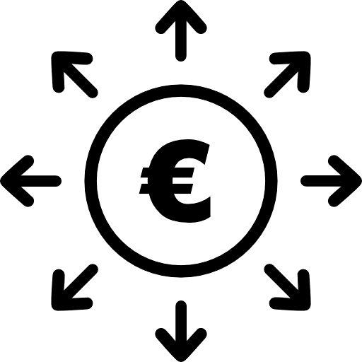 Euro Investment Diversification Icon