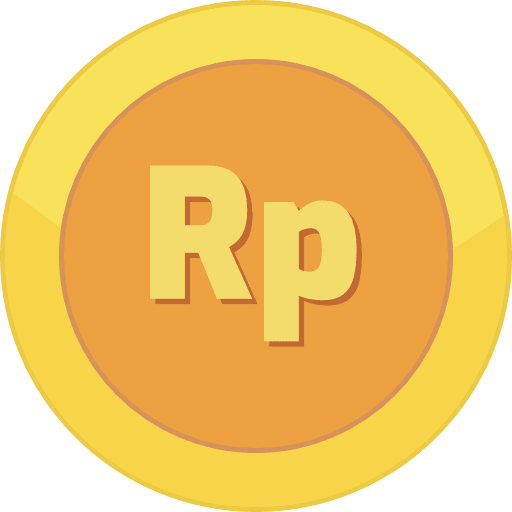 Gold Coin Indonesian Rupiah Icon