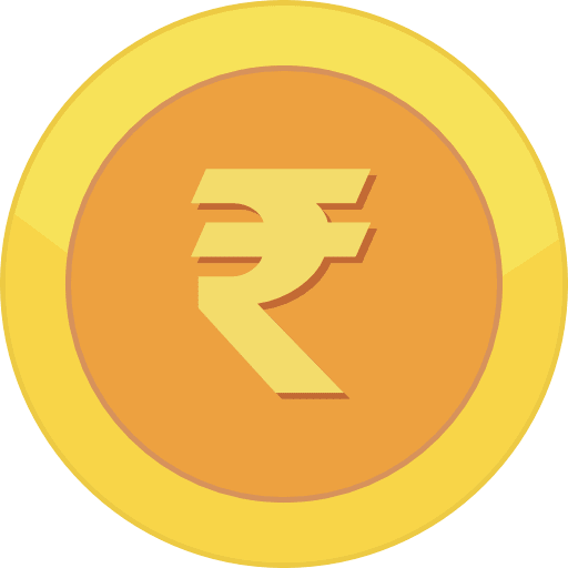 Gold Coin Rupee Icon