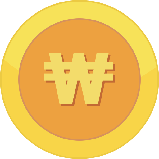 Gold Coin South Korean Won Icon