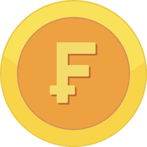 Gold Coin Swiss Franc Icon