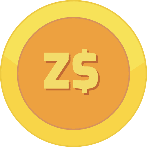 Gold Coin Zimbabwean Dollar Icon