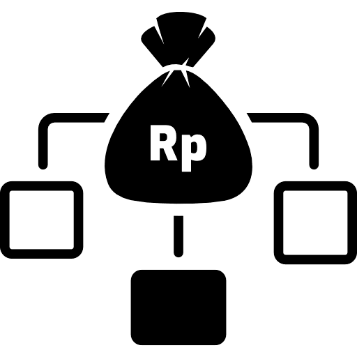 Indonesian Rupiah Income Distribution Icon