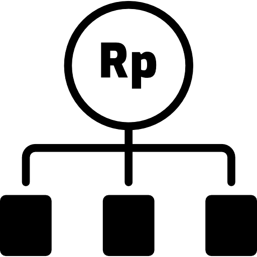 Indonesian Rupiah Money Allocation Icon