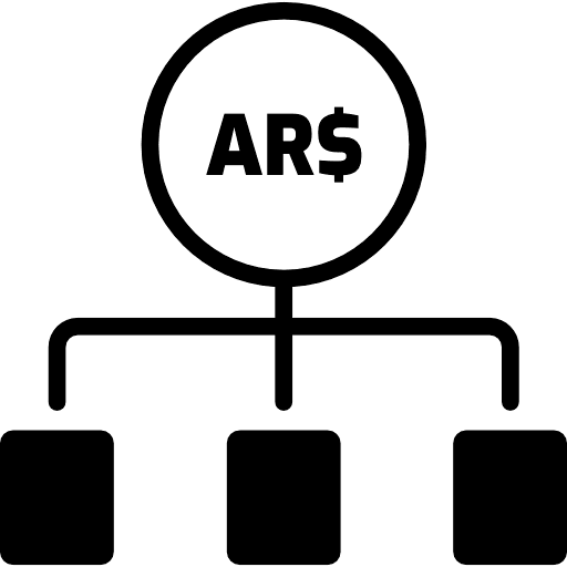 Argentine Peso Money Allocation Icon