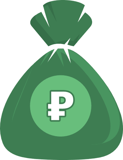 Money Bag Rouble Color Icon