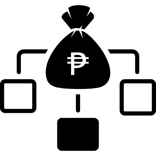 Philippine Peso Income Distribution Icon