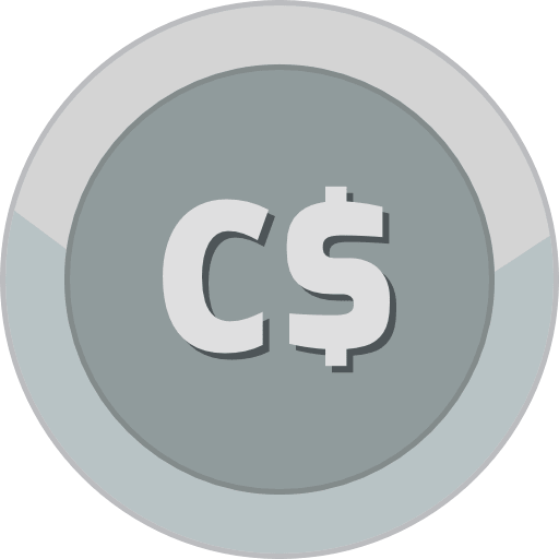 Silver Coin Canadian Dollar Icon