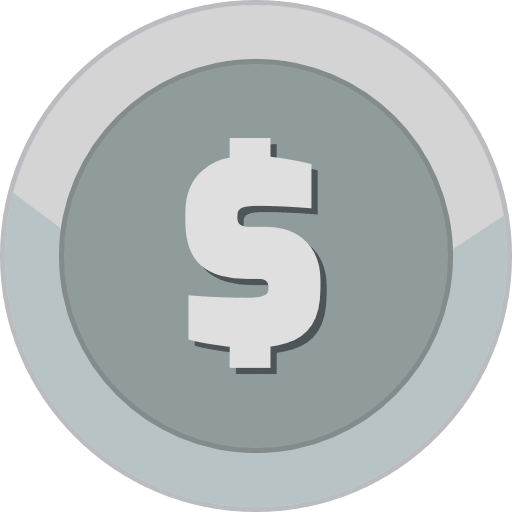 Silver Coin Dollar Icon