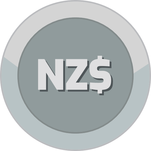 Silver Coin New Zealand Dollar Icon