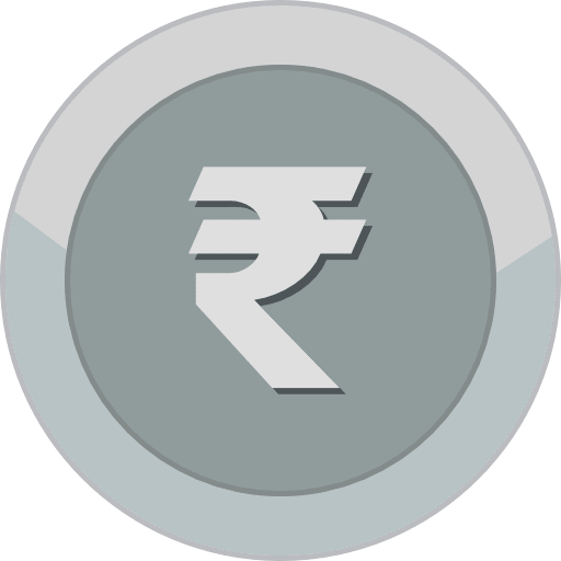 Silver Coin Rupee Icon