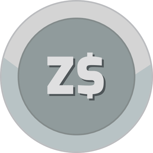 Silver Coin Zimbabwean Dollar Icon