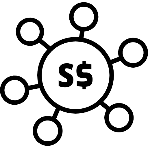 Singapore Dollar Distribute Money Icon