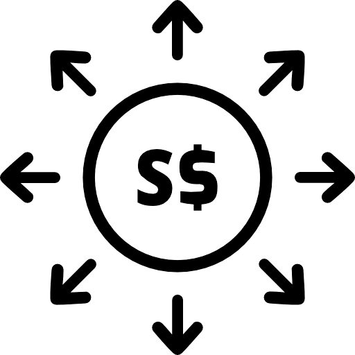 Singapore Dollar Investment Diversification Icon