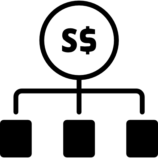 Singapore Dollar Money Allocation Icon