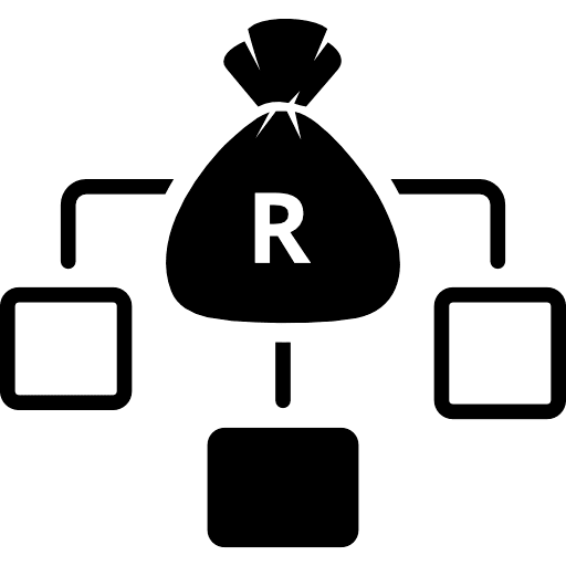 South African Rand Income Distribution Icon