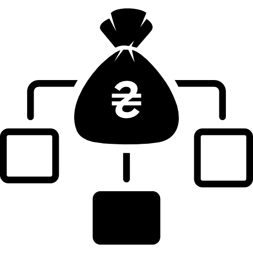 Ukraine Hryvnia Income Distribution Icon