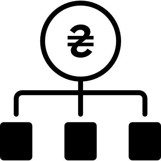 Ukraine Hryvnia Money Allocation Icon